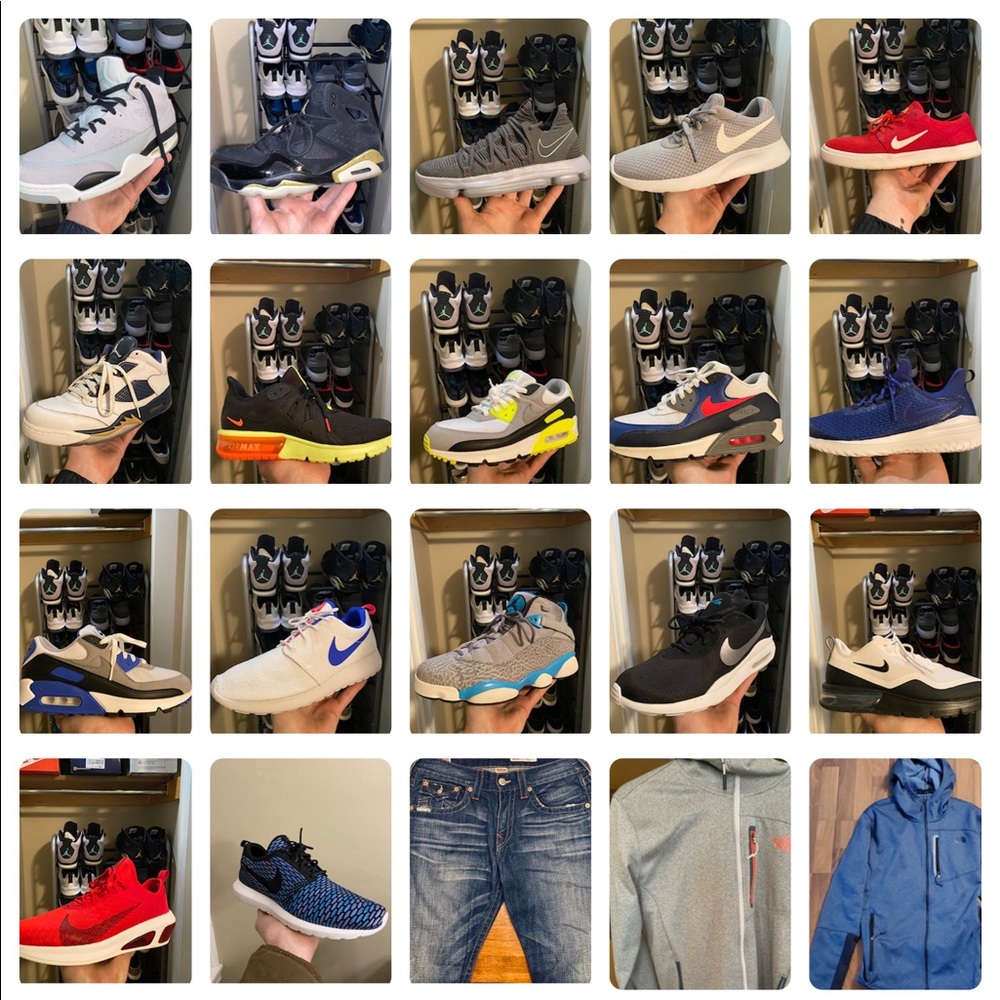 Various pairs of sneakers